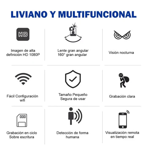 Mini Cámara de Seguridad Full HD 4K UltraVision™