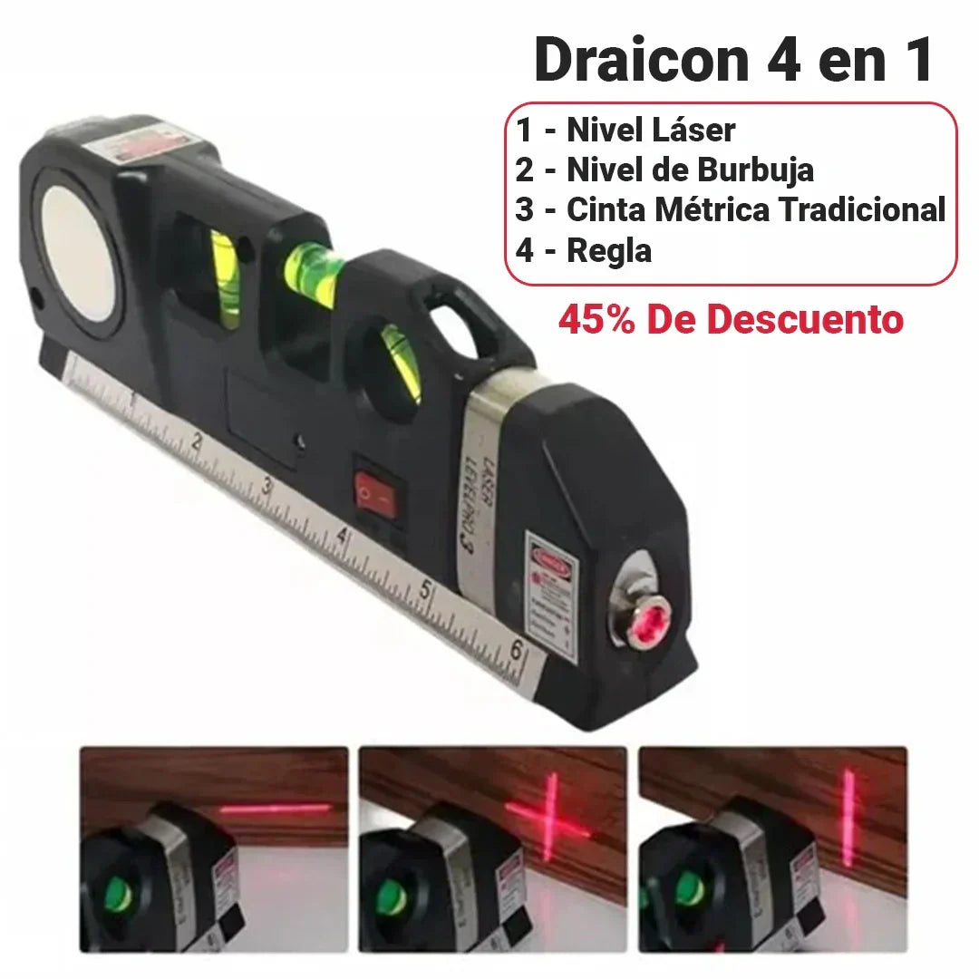 Draicon 4 en 1 Nivel Láser Digital - [Con 45% de Descuento]