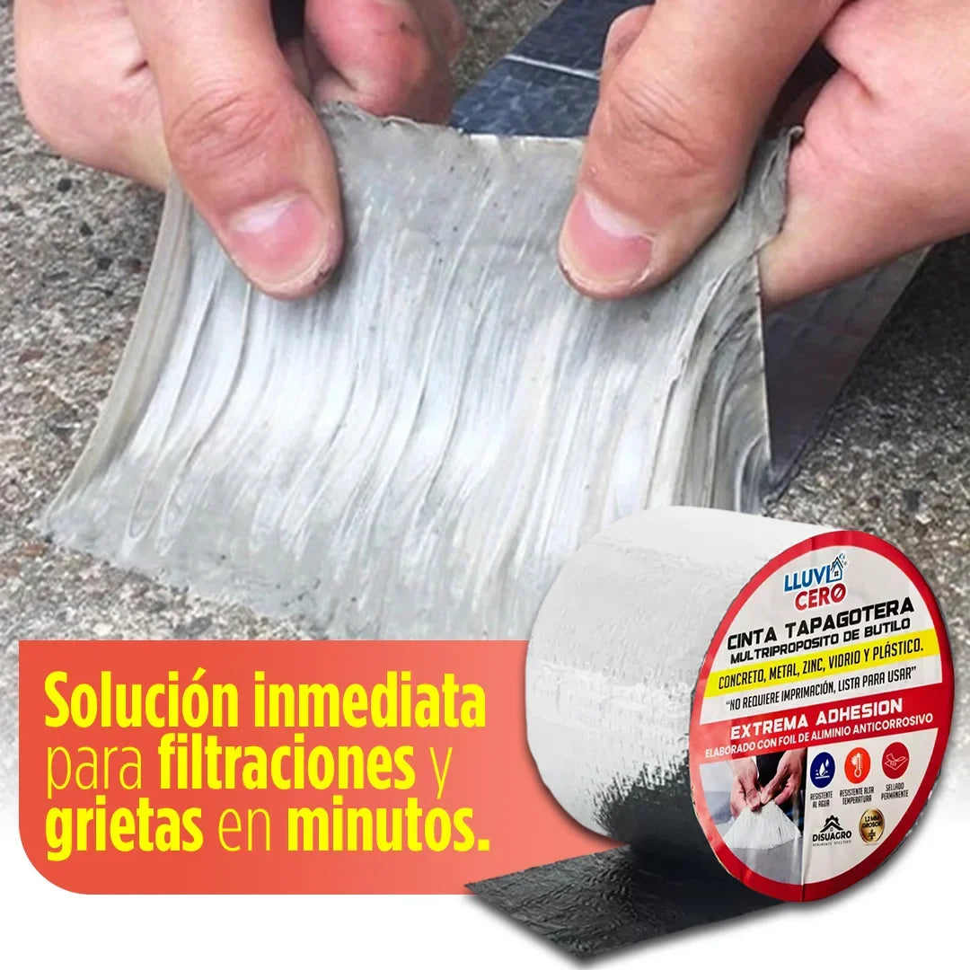 Cinta SelleTodo 10 cm x 5 M – Resuelve Filtraciones en Segundos | Sellado Duradero para Cualquier Superficie