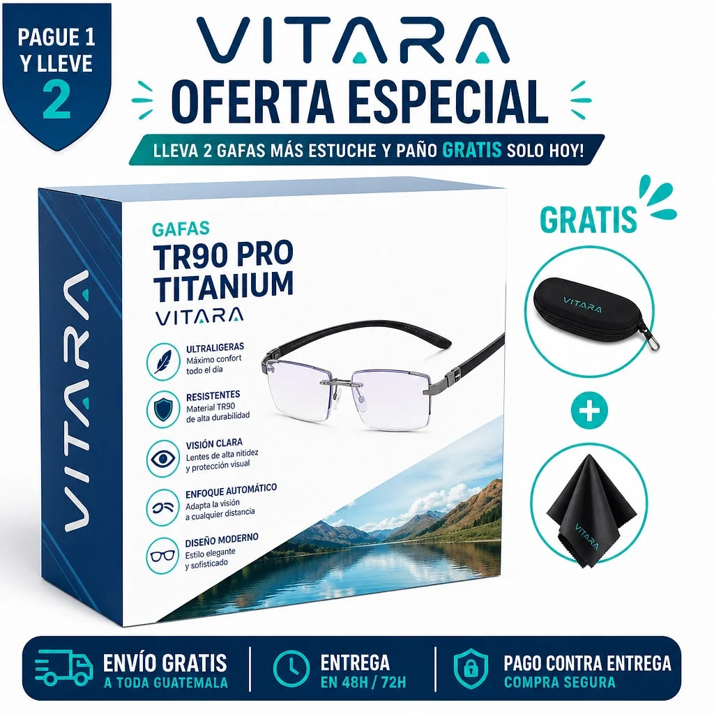 Gafas Vitara TR90 – Oferta 2x1 con Estuche y Paño de Limpieza + Envío Gratis