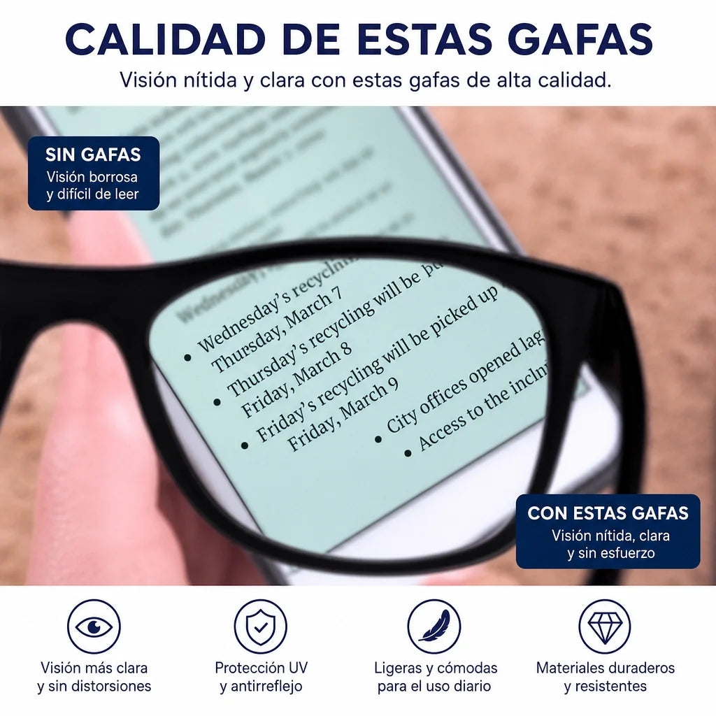 Gafas Vitara TR90 – Oferta 2x1 con Estuche y Paño de Limpieza + Envío Gratis
